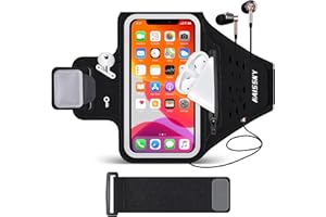 6.8'' Handytasche Joggen Sportarmband für Telefon mit Kopfhörertasche, RAZOBWS Handyhalterung Joggen mit iPhone 15/14/13/12/11 Pro Max Plus Samsung S23 S22 Galaxy Xiaomi Joggen Handytasche für Armband