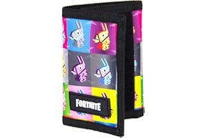 FORTNITE Unisex Multiplier potrójnie składany portfel, Czarny/kolorowy, rozmiar uniwersalny
