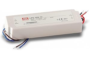 MW MEAN WELL LPV-100-12 Alimentation transformateur CV étanche IP67 12 V 100 W 8,5 A