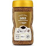 by Amazon Gold Instant Kaffee, Mittlere Röstung, 200g, 1er-Pack - Rainforest Alliance-Zertifizierung