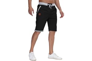 Zoofly Short Homme été Bermuda Travail Homme Casual Cargo Sport Shorts Respirant Coton Elastique Pantalon Court avec Poche