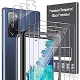 LK 6 Pack Protector de Pantalla Compatible con Samsung Galaxy S20 FE 4G/5G 6.5 Pulgadas,Contiene 3 Pack Cristal Vidrio Templa