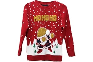 mymixtrendz Kids Girls Boys Knitted Christmas Xmas Santa Ho Ho Dabbing New Jumper Sweater Top 3/12 Years