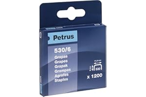 Grapas petrus nº 530/6 caja de 1200 unidades