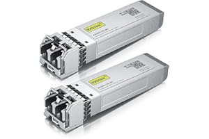 10GTEK [2 Pack] HP J9150A/ J9150D Compatible SFP+ Multimode Transceiver - 10GBase-SR SFP+ Fibre Module, Dual LC Connecteur, 850nm, 300m