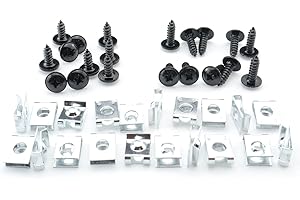 Tech-Parts-Koeln Schrauben Verkleidung Clipse 4mm Roller Quad Motorrad M4 schwarz Klemmen Satz