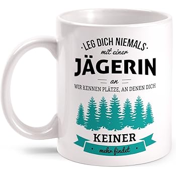 Fashionalarm Tasse Ihre Majestät Die Jägerin Beidseitig