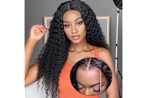 EINBEAUTY 4×4 HD Lace Wear and Go Glueless Wigs Pre Cut Lace Human Hair Wigs Pre Plucked Natural Hairline Long Curly Wigs Bleacheted Knots Upgraded for Black Women Beginner Friendly 180% Density 18inch