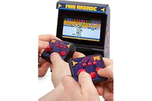 Thumbs Up- Orb-Mini Macchina con Doppio Controller-tra Cui 300x Giochi a 8 Bit, Colore Blu Scuro, Taglia Unica, 2 Player Retro Arcade Machine