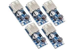 TECNOIOT 5pcs Convertisseur de Tension USB 0.9V-5V à 5V - Module d'Alimentation Booster DC