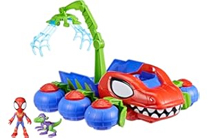 Hasbro Spidey and His Amazing Friends Marvel Dinowebs Crawler Toy for Kids, Interactive Spider-Man Playset with Figures
