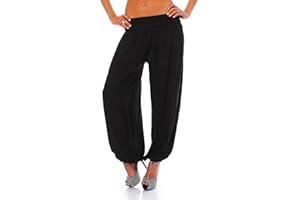 MALITO MORE THAN FASHION Malito Culotte Bouffante Harem Pantalon Aladin Sweatpants Boyfriend Pantalon Yoga 1482 Femme Taille Unique