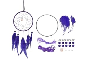 PATIKIL Kit per Realizzare Tuo Dream Catcher, Realizzazione Dream Catcher Fai da Te Appeso a Parete Kit per Dream Catcher Fatti a Mano per Principianti Stile 3, Viola