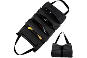 LROCOTANC Rolka na narzędzia Klucz płaski torba rolowana, torba na narzędzia rolowana, wielofunkcyjna torba na narzędzia rolowana (Czarny)