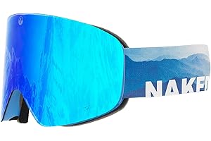 NAKED Optics® Skibrille Snowboard Brille für Damen und Herren - Verspiegelt mit Magnet-Wechselsystem – Ski Goggles for Men an