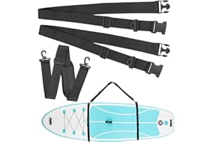JEEZAO SUP Tracolla Trasporto Tavola da Surf,Kayak Canoe Paddle Board, Regolabile Cinturino Bendare