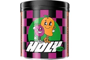 HOLY ENERGY HOLY Iced Tea Mango x Passion-Fruit X Black Tea| 50 portions with antioxidants & superfoods | Sugar-free iced tea with Relax formula | Vegan with 100% natural fruit flavours