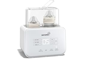 GROWNSY Chauffe Biberon,Stérilisateur Biberons 8-En-1Réchauffeur Rapide Pour Aliments Pour BébéS et Dégivrage Réchauffeur Sans Bpa Avec écran Lcd ContrôLe Précis De La Température