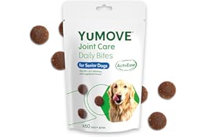 YuMOVE Senior Dog Joint Supplement, Daily Bites for Joint Care, Essential Dog Hip and Joint Aid for Senior Dogs with Glucosamine, Chondroitin, Green Lipped Mussel, Aged 8+, 60 Chews