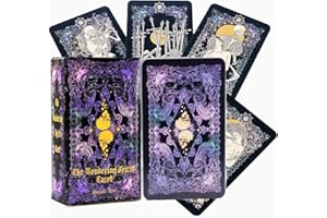 CLDURHGE Tarotkarten für Anfänger 78 Skelett-Tarotkarten mit elektronischer Version Handbuch Tarotkarten in Standardgröße Englische Ausgabe