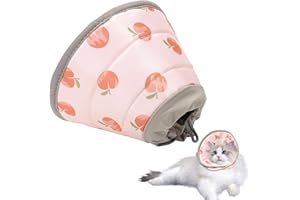 VINUWU Colerette Chat Anti Léchage,Réglable Collerette Chat Anti Grattage,Doux Collerettes pour Chats Après Chirurgie,Élisabeth Collier Cône de Récupération pour Chiots Petits Chiens (Rose, M)