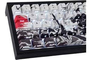 HYEKIC PBT Keycaps 131 Keys Sunset Keycaps, Double Shot Shine Through Side Printed Keycap Cherry Profile Dye Sublimation Keycap for Cherry MX Switch ANSI & ISO Layout Mechanical Keyboards