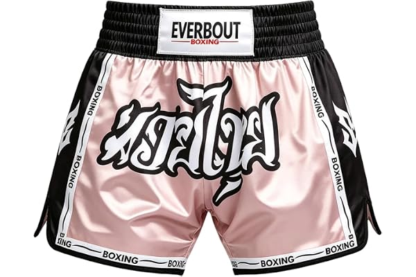 Barn boxning shorts pojkar kickboxing shorts MMA Muay Thai korta byxor | Broderi design, lös passform, elastisk linning, jogging, Jiu Jitsu, ringar, fitness, muay thai, träning, kickboxning
