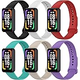Mijobs 6 Pezzi Redmi Smart Band Pro Cinturini, Cinturino di Rcambio in Silicone Morbido Colorato Compatibile con Xiaomi Redmi