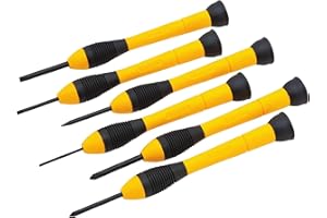 Stanley 66-052 Zestaw Śrubokrętów Precyzyjnych, Czarny/Żółty, 6 Elementów