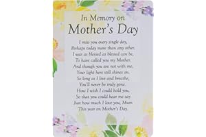 Widdle Celebrations In Memory on Mother's Day Waterproof Graveside Memorial Card - TY190
