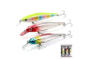 Mostfun Pack of 3 95 mm Blinker and Spinner Bait Fishing Tackle Floating Bait