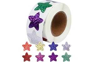 ERUINFANG 500 Stück Belohnungssticker Aufkleber Sterne Glitzer Sticker Sterne Aufkleber Glitzer Aufkleber,für Belohnungsdiagramm, Scrapbooking, Hervorgehobene Markierungen