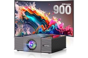 ULTIMEA Projektor kina domowego 4K obsługuje 900 lumenów ANSI z unikaniem przeszkód i korekcją trapezową 6D, głośnik 30 W, natywny projektor WiFi 1080P WiFi Bluetooth 5.3 do salonu, seria Apollo P60