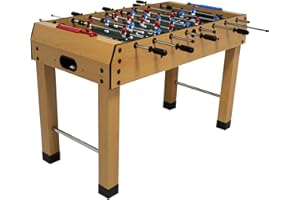 PLAY4FUN Baby Foot Teenager, Table de Baby pour Enfant, 122 x 61 x 81 cm - Beige et Noir