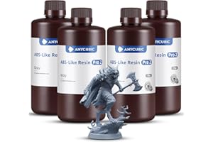 ANYCUBIC Résine ABS-Like Pro 2, Resine pour Imprimante 3D, Grande robustesse avec Haute Précision, Résine Photopolymère UV 405 nm pour Imprimante 3D LCD/DLP/SLA (Gris, 4KG)