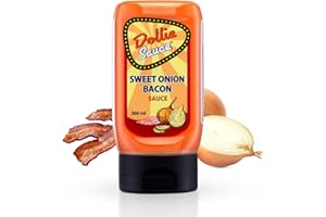 ‎DOLLIE SAUCE Dollie Sauce Sweet Onion Bacon, Holländische Sauce für BBQ, Grillen, Burger, Sandwich, Dip, Cremige Sauce mit süsslichen Zwiebeln und feinstem gerösteten Bacon Geschmack, 300ml