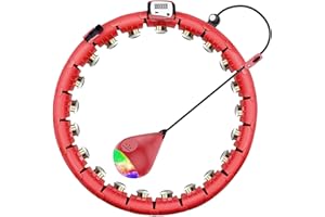 SPMOVE Smart Hula Hoop, Smart Hula Hoop Reifen Erwachsen & Anfänger, Smart Fitness Reifen mit Zähler, 24 Einstellbare Hoola Hoop Reifen für Gewichtsverlust und Fitness