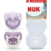 NUK First Choice Classic Day &amp; Night Baby Pacifier | 6-18 Months | Glow in the Dark Orthodontic Pacifiers | 95% Baby Acceptan