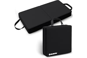 BLOSTM Extra dicke Garten-Knieunterlage – große, faltbare Garten-Knieunterlage mit Griffen – wasserabweisendes Memory-Foam-Kniekissen für Gartenarbeit, Hausarbeit (schwarz)