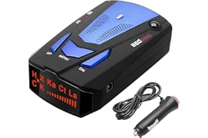 Baceyong Détecteur de Radar V7, système d'avertissement en Temps réel avec Longue portée, Alarme vocale et Affichage numérique, Alarme de Danger avec Mode Ville/autoroute