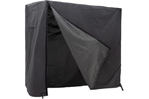 Coverify Firewood Rack Cover, Waterproof 600D Oxford Cover for Wooden Shelves Outdoor, Weatherproof Protective Cover for Firewood Rack, 122 x 61 x 107 cm, Black