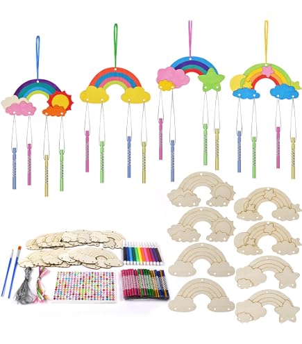 Baker Ross FE359 Decorazioni Mongolfiera di Ceramica - Pacco da 5 - Articoli Creativi per Bambini da Colorare, Decorare e Personalizzare