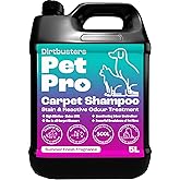 Dirtbusters Pet Pro Carpet Cleaner Shampoo Solution (5L) Deep Cleaning Stain Remover With Odour Neutraliser To Remove Dog & C