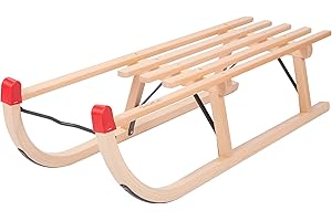 COLINT Davos Holzschlitten Traditionell Braun Metall Holz,Metall Schlitten Handwagen Gabelstapler 3024408031