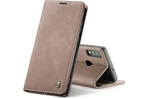 Chocoyi Compatible Funda Huawei P30 Lite Flip Leather Edition,magnético, función de Soporte y Ranuras para Tarjetas-Marron Oscuro