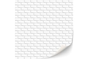 TEXTURKONTOR 3 Hojas Autoadhesivas de Azulejos de Metro Blancos para Baño, Cocina y Casas de Muñecas - Escala 1:12