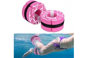 BOOSTEADY Swim Aquatic Cuffs,High-Density EVA Water Aerobics Float Ring Fitness Pool Exercise Weights Set, Water Ankles Arms Belts with Adjustable Float for Swim Fitness Training