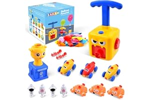 BAKAM Power Balloon Car Toy for Kids, Balloon Launcher Car Toy Set for Kids Science Toys, Inflatable STEM Balloon Pump Cars Racer Kit for Boys Girls (Monster)