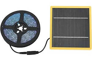 PYHODI Tira de Luz Solar para Crecimiento de Plantas, Lámpara LED de Crecimiento de Plantas con Energía Solar de 5 W con Panel Solar Disipación de Calor Rápida, Luz de Planta de Espectro