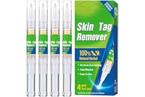 PLANT THERAPY Skin-Tag-Remover-Kit, 4 Pack Wart & Mole-Remover Pen, Fast-Acting Skin-Tag-Remover for Tag-Removal & Verruca-Treatment